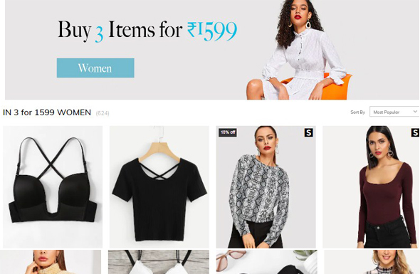 SHEIN In 3 For 1599 Women