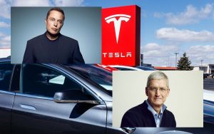 Elon Musk Tim Cook Tesla