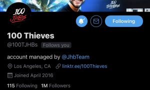 100 Thieves 1M Twitter Followers