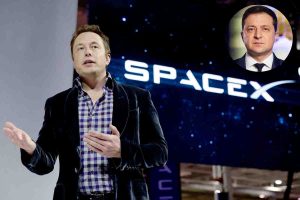 President Volodymyr Zelensky Elon Musk SpaceX