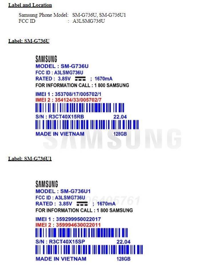 Samsung Galaxy XCover 6 Pro FCC